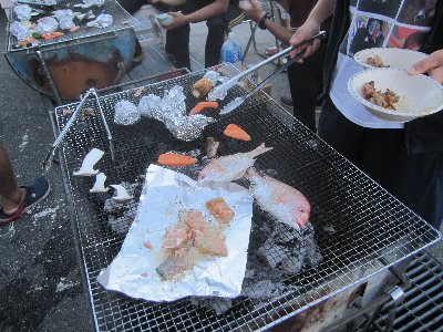 ホイル焼き、魚介類